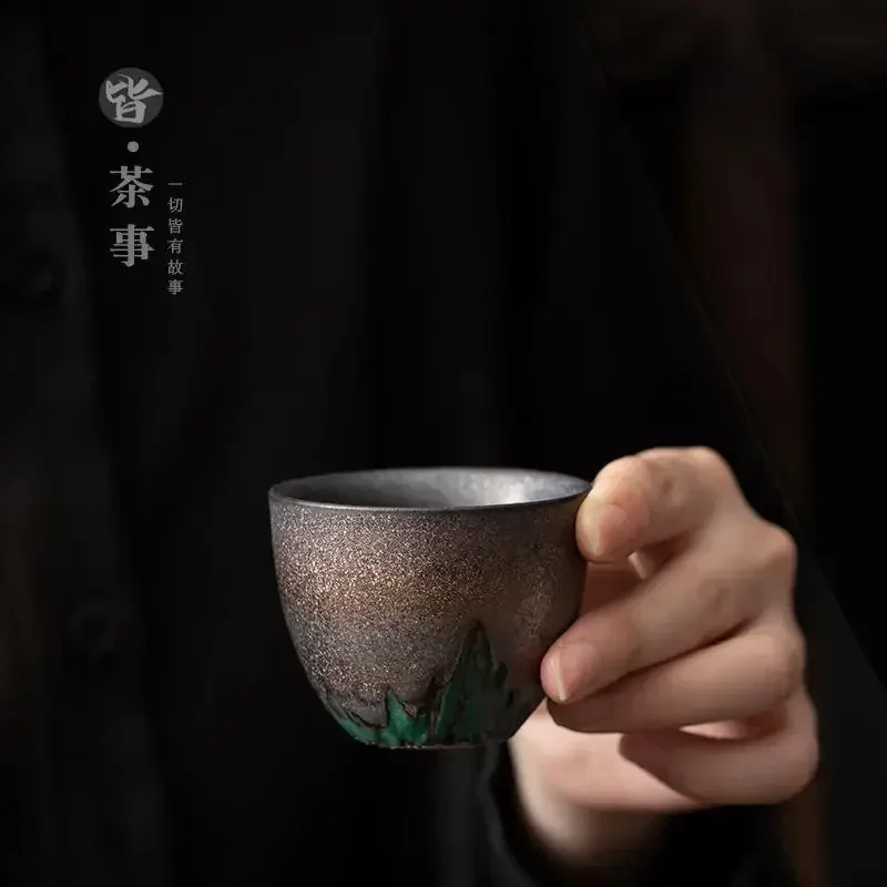 Позолоченная керамическая чашка для чая японский чайный сервиз кунг-фу керамика