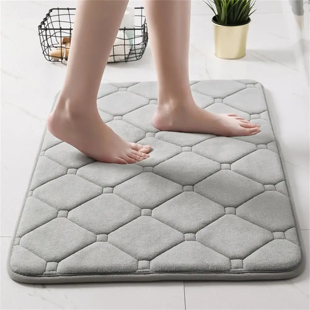 

40x60cm Bathroom Mat Solid Color Thick And Soft Rug Creative Living Room Decor Non-slip Bedroom Floor Mat Home Entrance Carpets