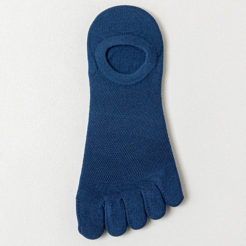 Fashion Men Boats Socks Cotton Breathable Sweat-absorbing Open Toe Invisible Ankle Short Socks Male Elastic Low Cut Sock 1pair