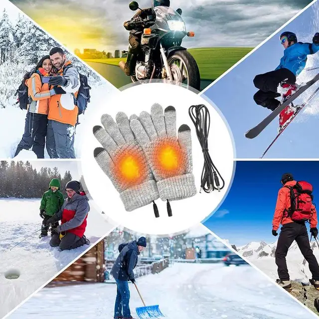 Heated Gloves Screen Touchable Heated Thermal Gloves For Winter Sports USB Charging Hand Warmer For Outdoors Climbing Hiking 1