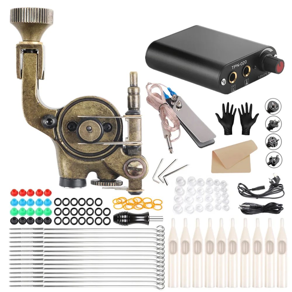 

Motor Tattoo Machine Set New Rotary Motor Machine Full Set of Tattoo Equipment Tool T-shaped Pin Cushion Rca Connection Line