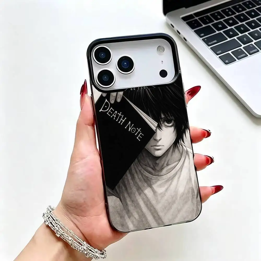 Фото Чехол для телефона M-Manga D-Death N-Note R-Ryuk DNR для iPhone 17, 16, 15, 14, 13, 12, Plus, Pro Max, цветной, серебристо-черный. №3