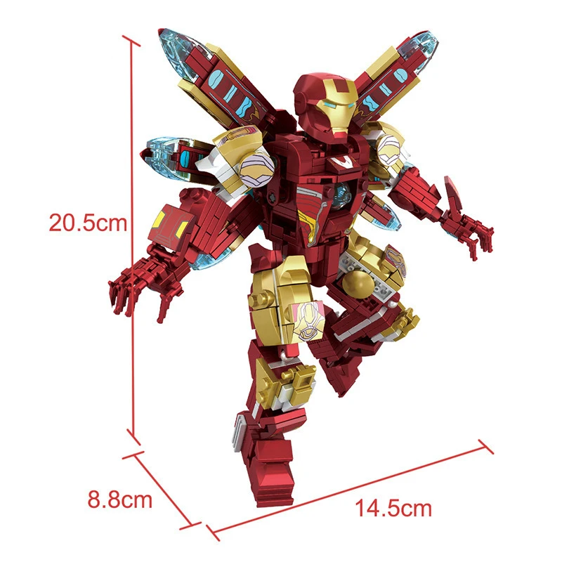 

2022 NEW The Avengers MK85 iron Man Mecha Titan Robot Building Blocks Kit Bricks Sets Dolls Model Kids Boys Toys Children's Gift