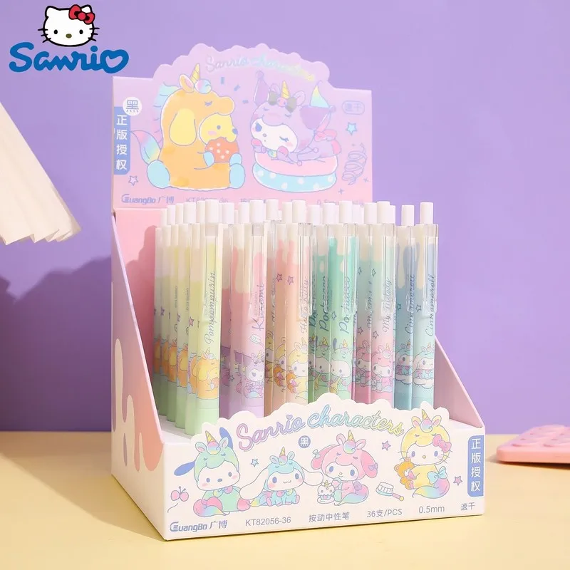 

Sanrio 6/12/36 шт./коробка, ручка с черными чернилами 0,5 мм