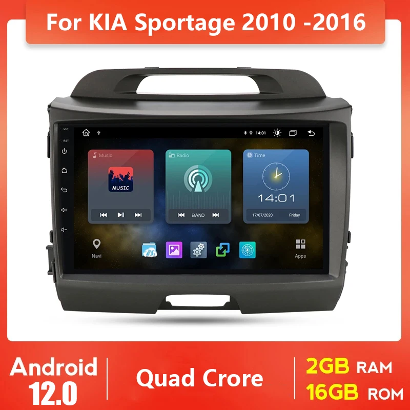 

Автомагнитола 2 Din, 2 ГБ + 32 ГБ, GPS, Android 12,0, мультимедийный видеоплеер для KIA Sportage R 3, 2010, 2011, 2008-2016, Wi-Fi, Bluetooth, без Dvd