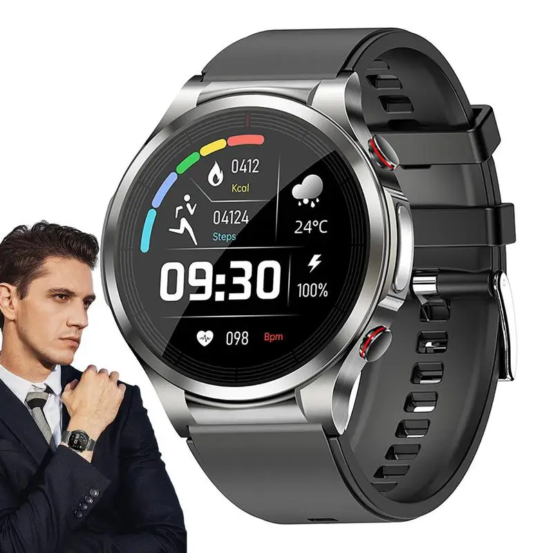 

Glucose Monitoring Watch Non-invasive Blood Sugar Watch With 30 Sports Modes 1.32 Inch Full Touch Screen Fashionable Wearable