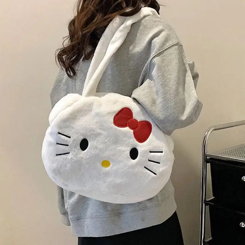 

Sanrio Plush Soft Cute Hello Kitty Bag Plush Cartoon Sweet Girl Jk Lolita Carrying Crossbody Bag for Children's Birthday Gift