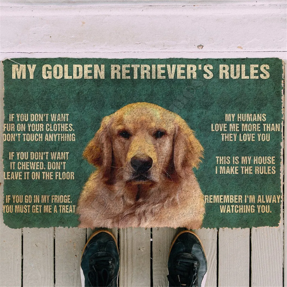 

3D Printed My Golden Retriever's Doormat Non Slip Door Floor Mats Decor Porch Doormat