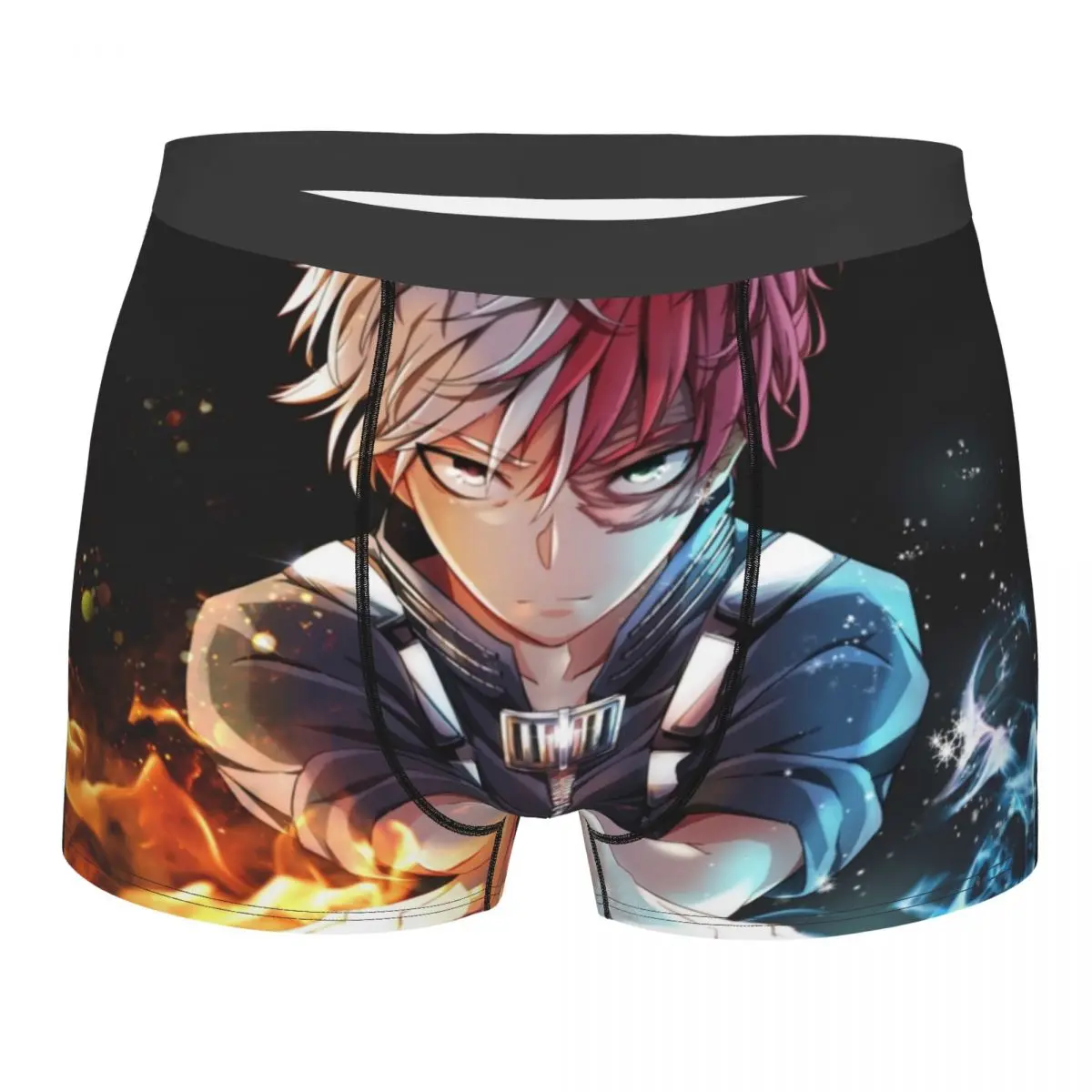 

Sexy Boxer Shorts Panties Briefs Men Todoroki BNHA My Hero Academia Underwear Mid Waist Underpants for Homme