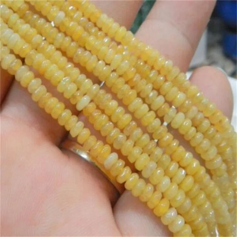 

2x4 мм Ограненный Желтый Американский топаз драгоценный камень Abacus Свободные бусины 15 дюймов