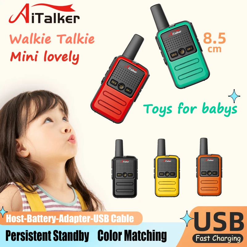 2pcs Mini Toys UHF Gifts Tablet Colorful Fuselage Laptop Two Way Radio Station Walkie Talkie Boys enlarge