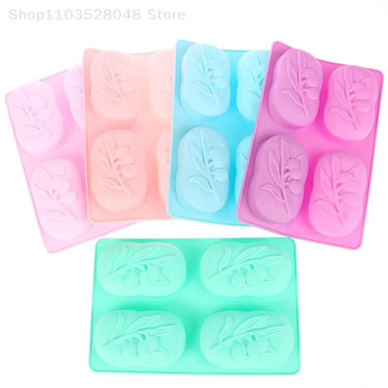 Овальная силиконовая форма для выпечки тортов и свечей 4 вида