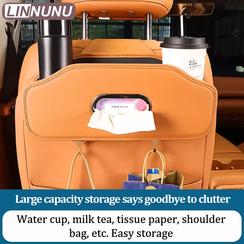 LINNUNU для Leapmotor C10 органайзер хранения на спинку автомобильного сиденья кожаный