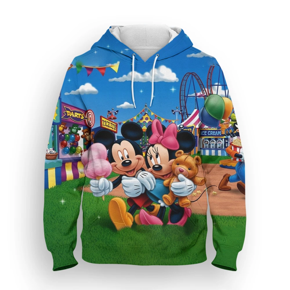 

Толстовка мужская с 3D-принтом Микки Мауса, мультяшная аниме одежда, уличная одежда, повседневный Свитшот