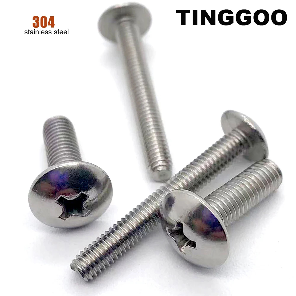 

TINGGOO Нержавеющая сталь Болты с крестообразной головкой для деревообработки M2-M8