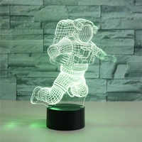 astronaut colorful 3d light touch visual light decoration gift touch switch night light