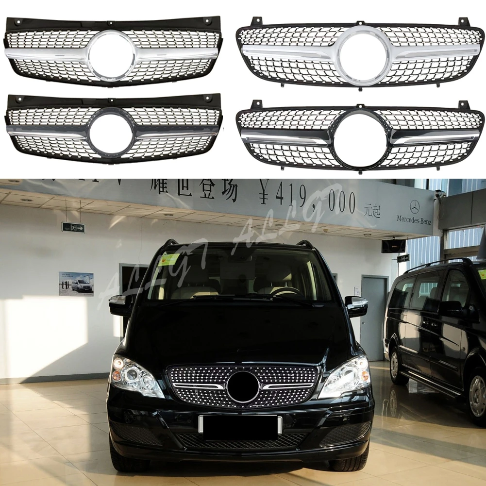 

Car Front Racing Facelift Center Grille Bumper Grill For Mercedes-Benz Viano 2006 2007 2008 2009 2010 2011 2012 2013 2014