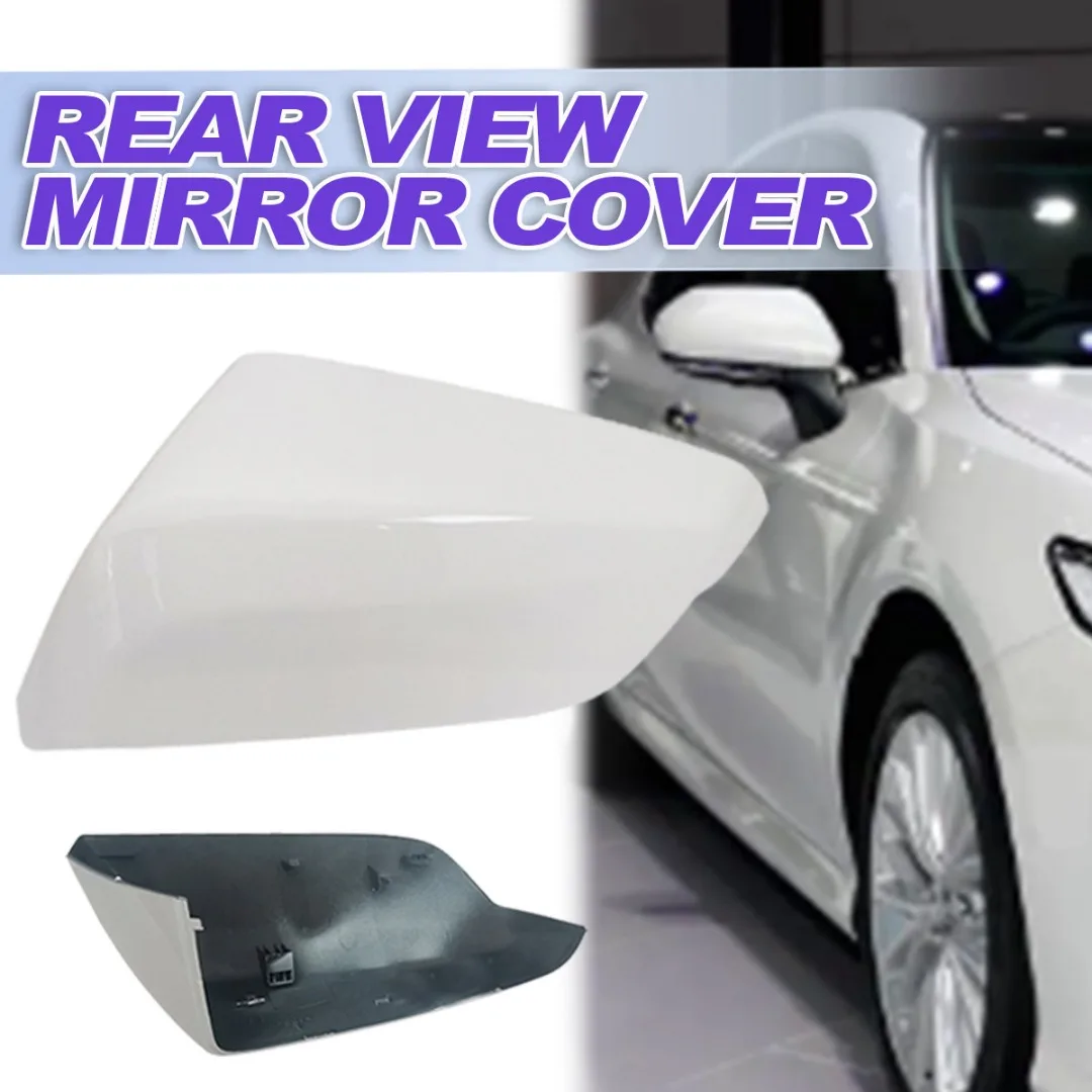 

1pair Car Rearview Mirror Cover For Chevrolet Malibu 2016-2021 White Left Side+Right Side Mirror Dust-proof Cap Replacement