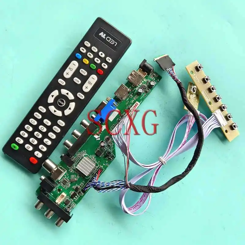 

For LP140WH4-TLA1/TLC1/TLN1/TLP1 DVB Digital LCD Display Driver Board Kit 14" 1366*768 USB AV RF LVDS 40 Pin HDMI-Compatible VGA