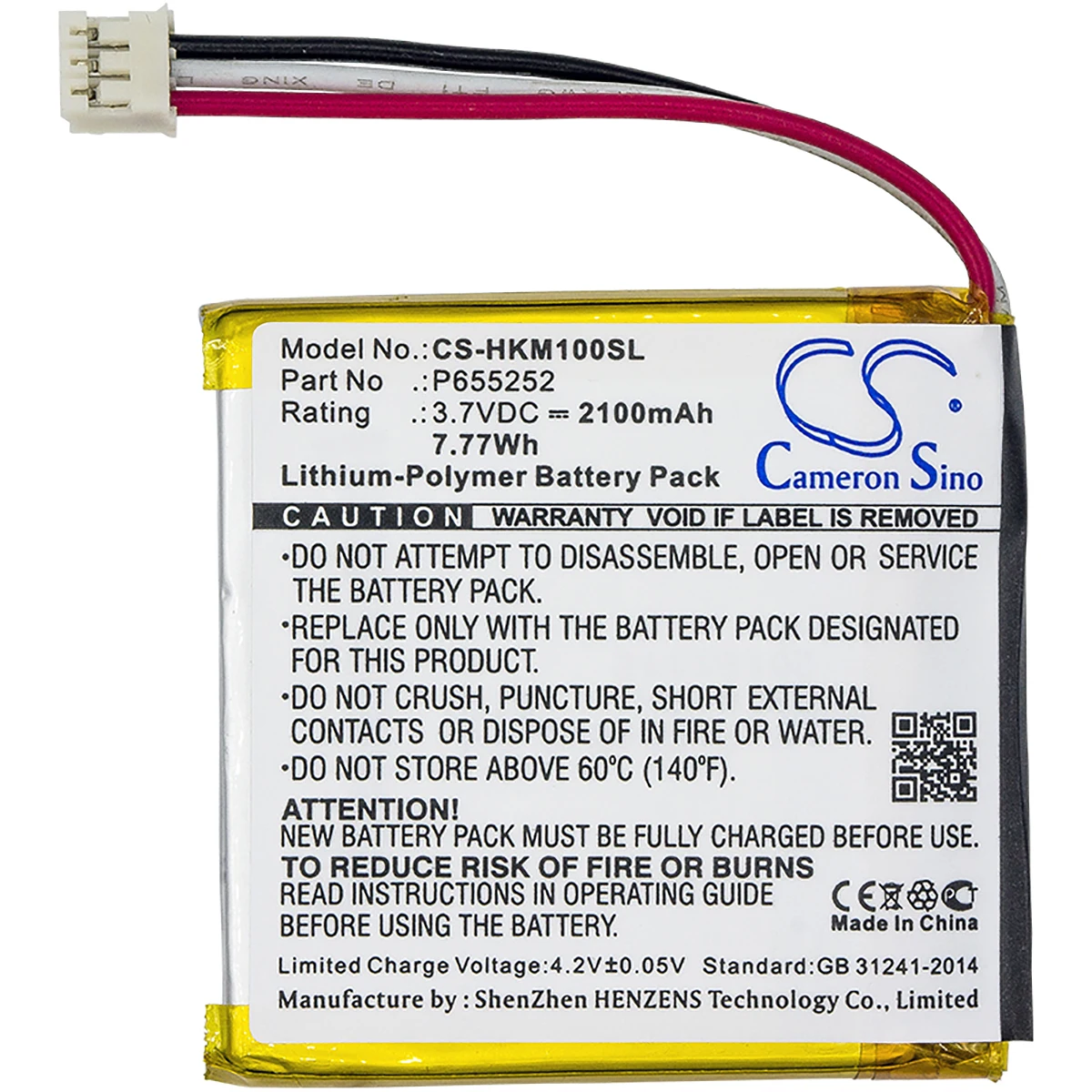 

Аккумулятор Cameron Sino мА для Harman/Kardon Dodge re Mini P655252