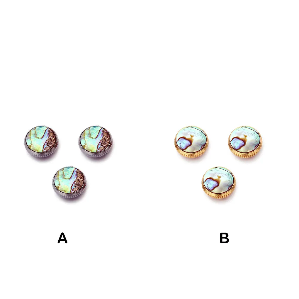 

3 Pieces Saxophone Buttons Trumpet Smooth Surface Colorful Pattern Repairing Part Instrument Accessories Keys Silver