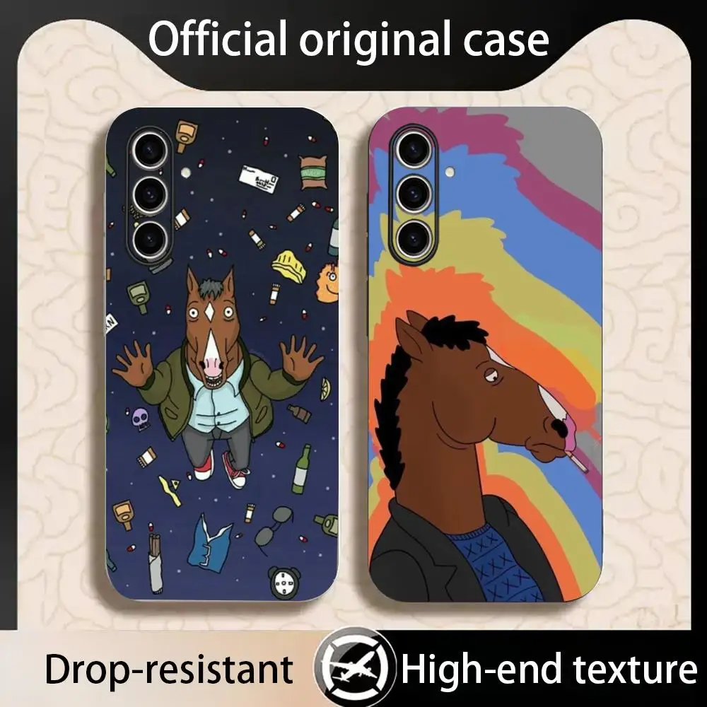 Фото Модный чехол для телефона Bojack с крутым дизайнерским рисунком для Samsung Galaxy S26 S25 S24 S23 S22 S21 Plus Ultra Note20, мягкий, черный №3