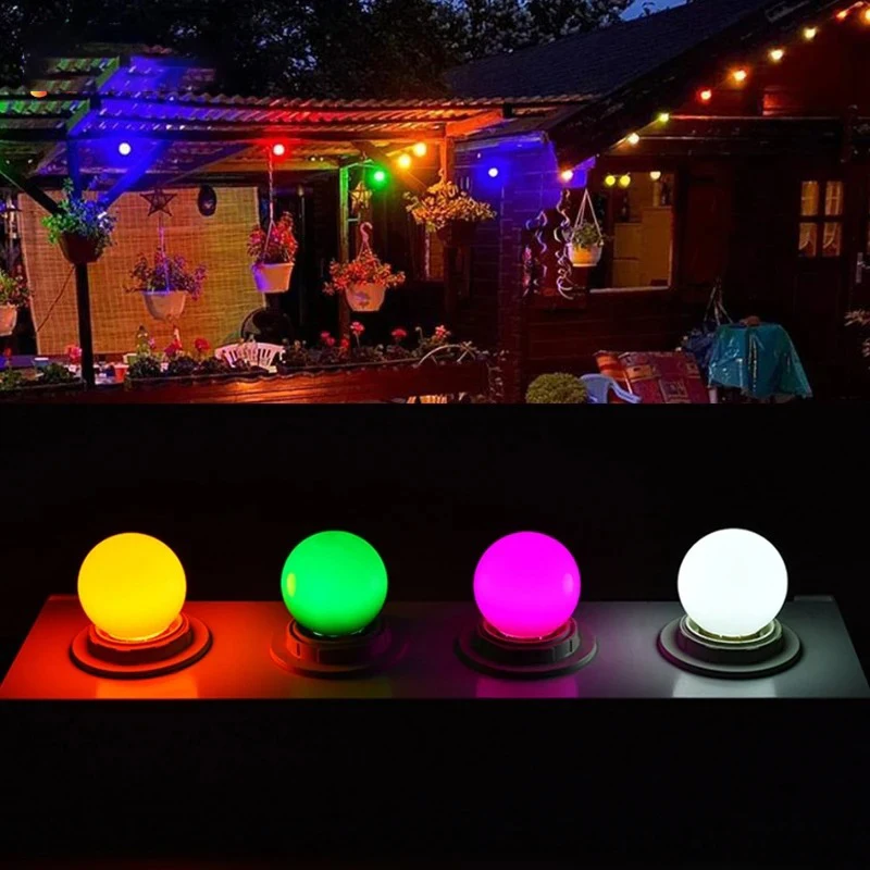 Оригинальная цветная мини-светодиодная лампа E27 со штопором в форме пузырькового