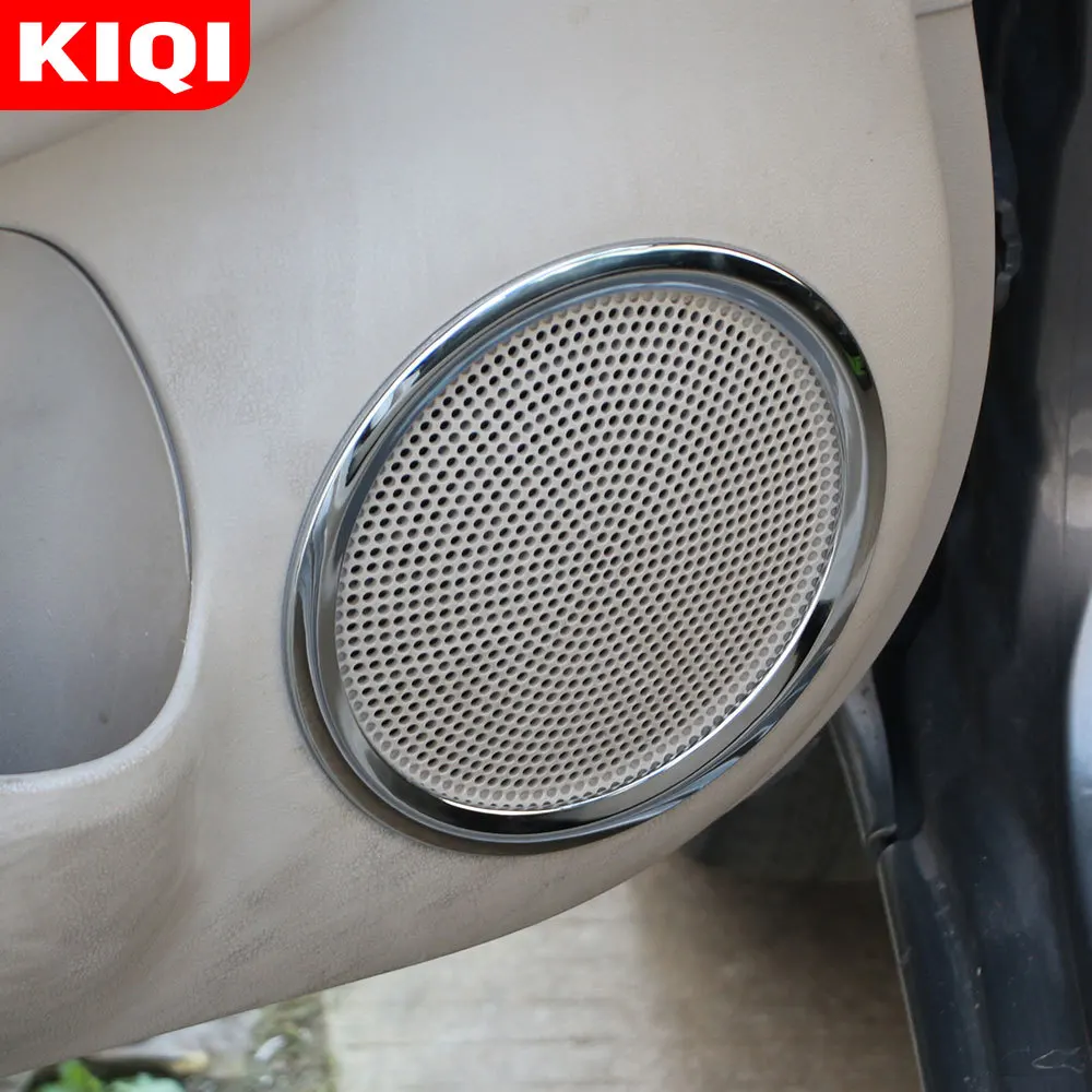 

Автомобильная дверная панель динамика, круглая накладка, наклейка для Nissan Sunny N17 Versa 2014-2017, ABS Chrome, 4 шт./компл., декоративная крышка для аудио