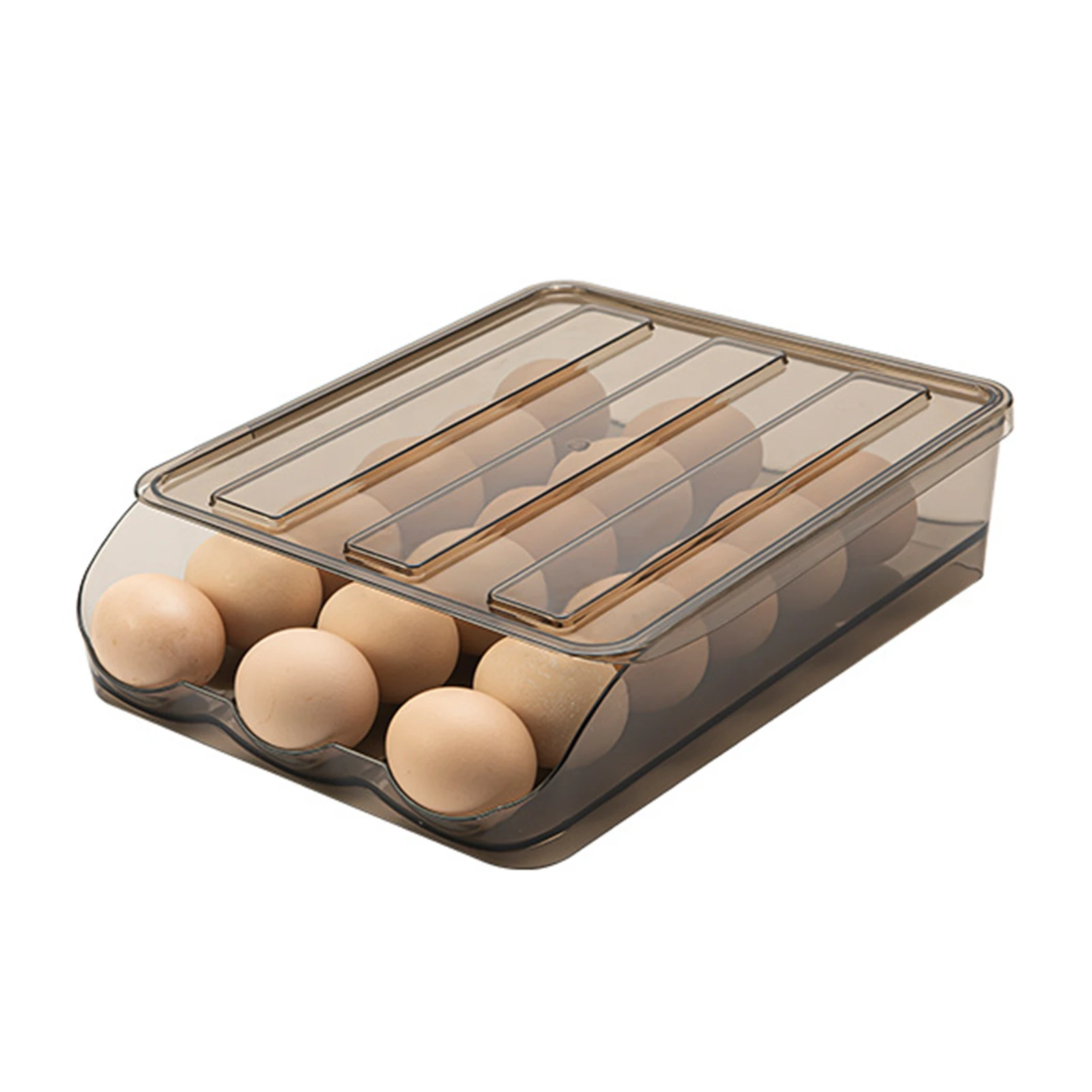 

Stackable Plastic Egg Cartons Dust-proof and Removable Lid Box for Kitchen Storage Accessories