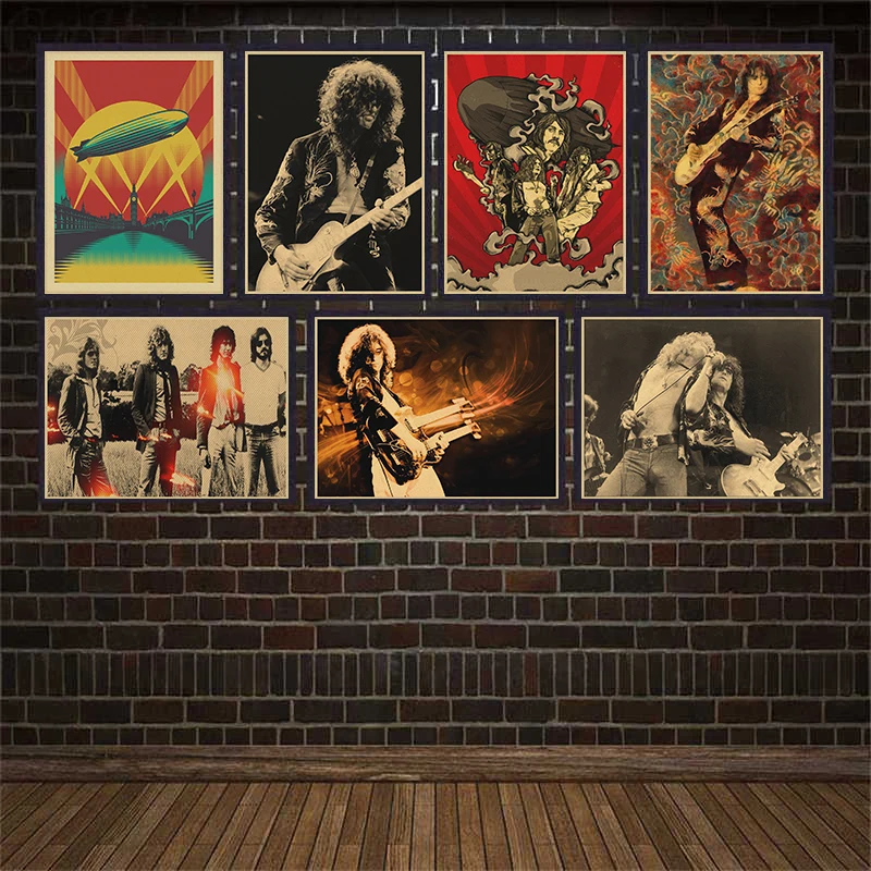 

Классические бумажные музыкальные постеры в стиле рок-группы, настенные художественные картины, декор для кабинета, бара, кафе