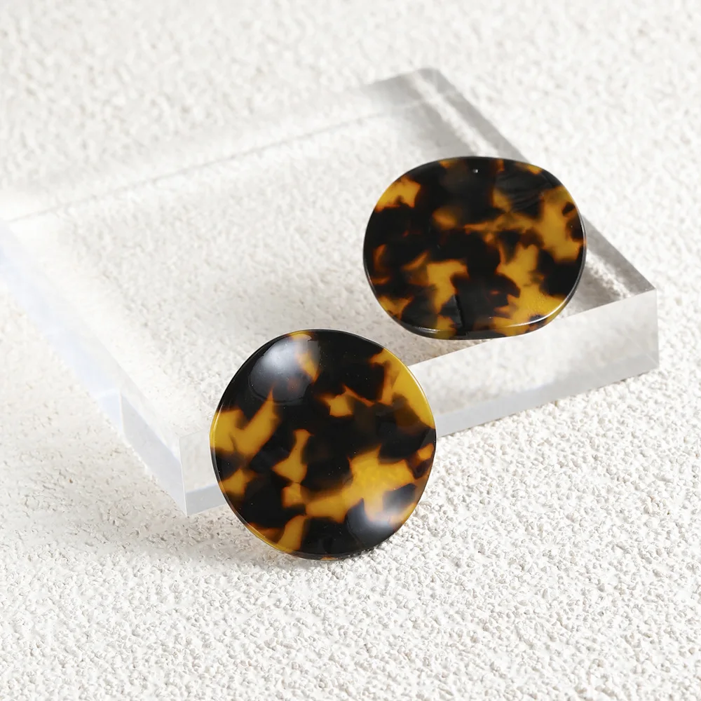 

French Retro Acetate Acrylic Irregular Geometric Earrings for Women Amber Statement Earrings Trendy 2022 Brincos Wedding Jewelry