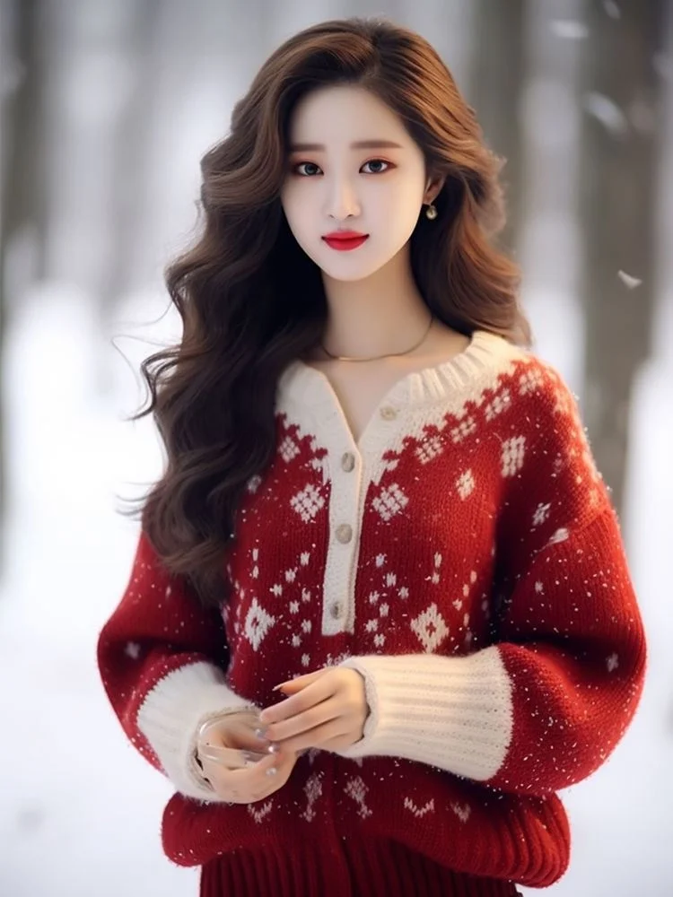 Осень и зима новый продвинутый сладкий красивый супер свободный свитер модный