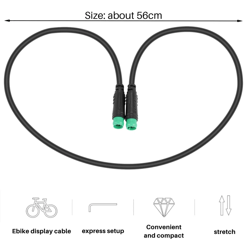 

5-контактный удлинитель кабеля для электровелосипеда Ebike, штекер-штекер, разъем для Bafang Mid Motor BBS01/BBS02/BBSHD