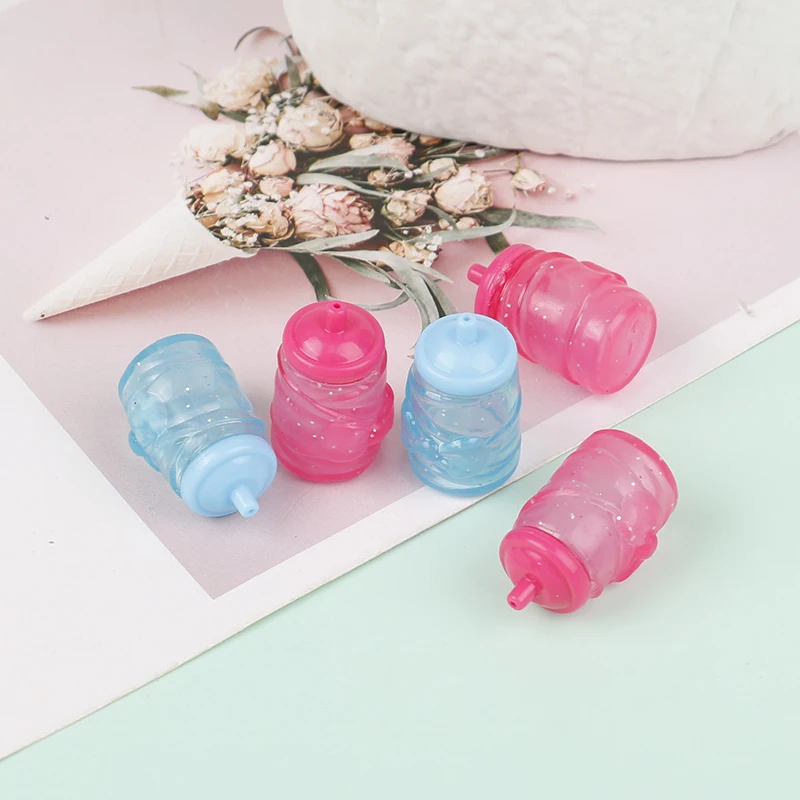 

5pcs Dollhouse Miniature Milk Bottle Model Pretend Play Doll Accessories Toys