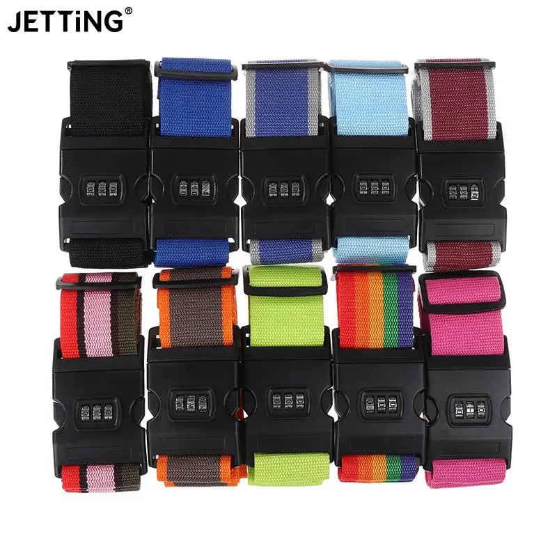 

1pc Travel Luggage Strap Adjustable Password Lock Packing Belt Baggage Secure Lock Anti-theft Luggage Strap Bundling Belt