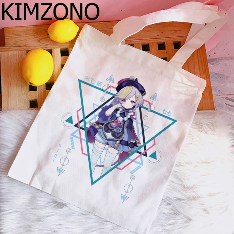 

Genshin Impact Hu Tao Xiao shopping bag grocery bolsa reusable eco shopping tote bag tote sacola cloth sac toile