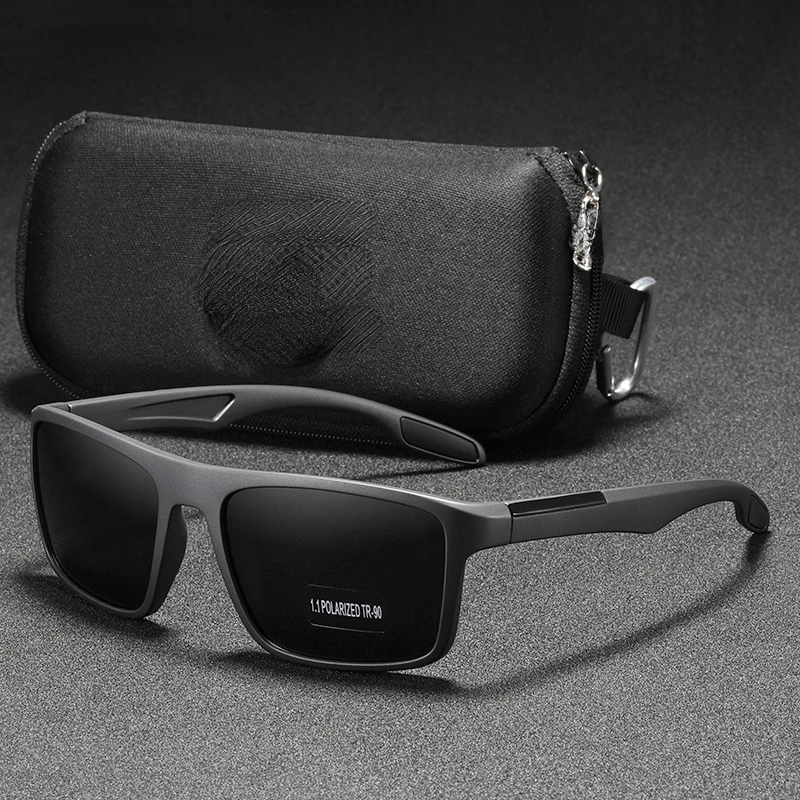 

Polarized UV400 Rectangular Ultralight TR90 Sunglasses Men Driving Fishing Sun Glasses Unisex Anti-reflective Polarizing Eyewear