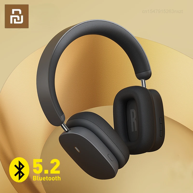 Youpin Baseus H1 ANC Bluetooth 5.2 Headsets Wireless Headphones 40db Active Noise Cancellation 70h Battery Life 40mm Driver Unit