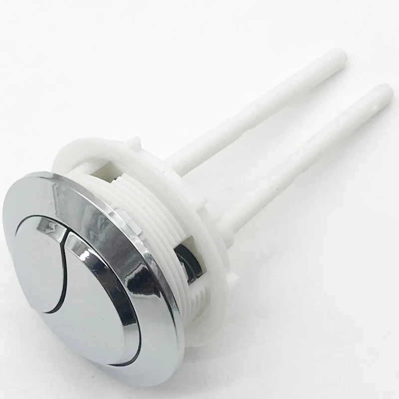 

38/48/58mm Universal Toilet Button Toilet Water Tank Flush Dual Push Button Double Crescent Shape With 2 Rods
