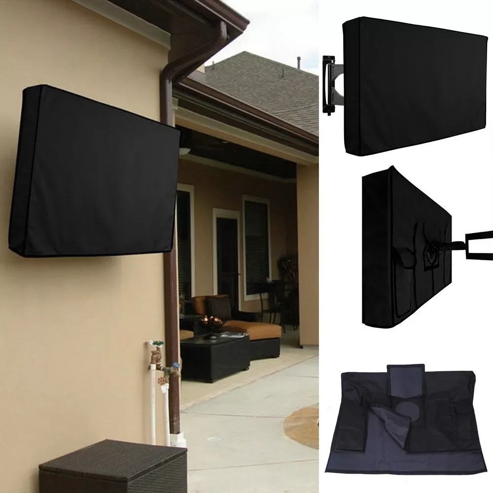 

Outdoor cover dustproof and waterproof Screen Cover 22'' To 65'' Inch Oxford Black Television Case