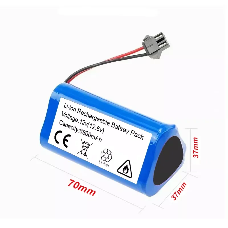 

11.1V/12.6v 6800mAh 18650 Li-Ion Replacement Battery For Ecovacs Deebot Deepoo CEN330 CEN332 / CR330 CR333 Vacuum Cleaner Robot