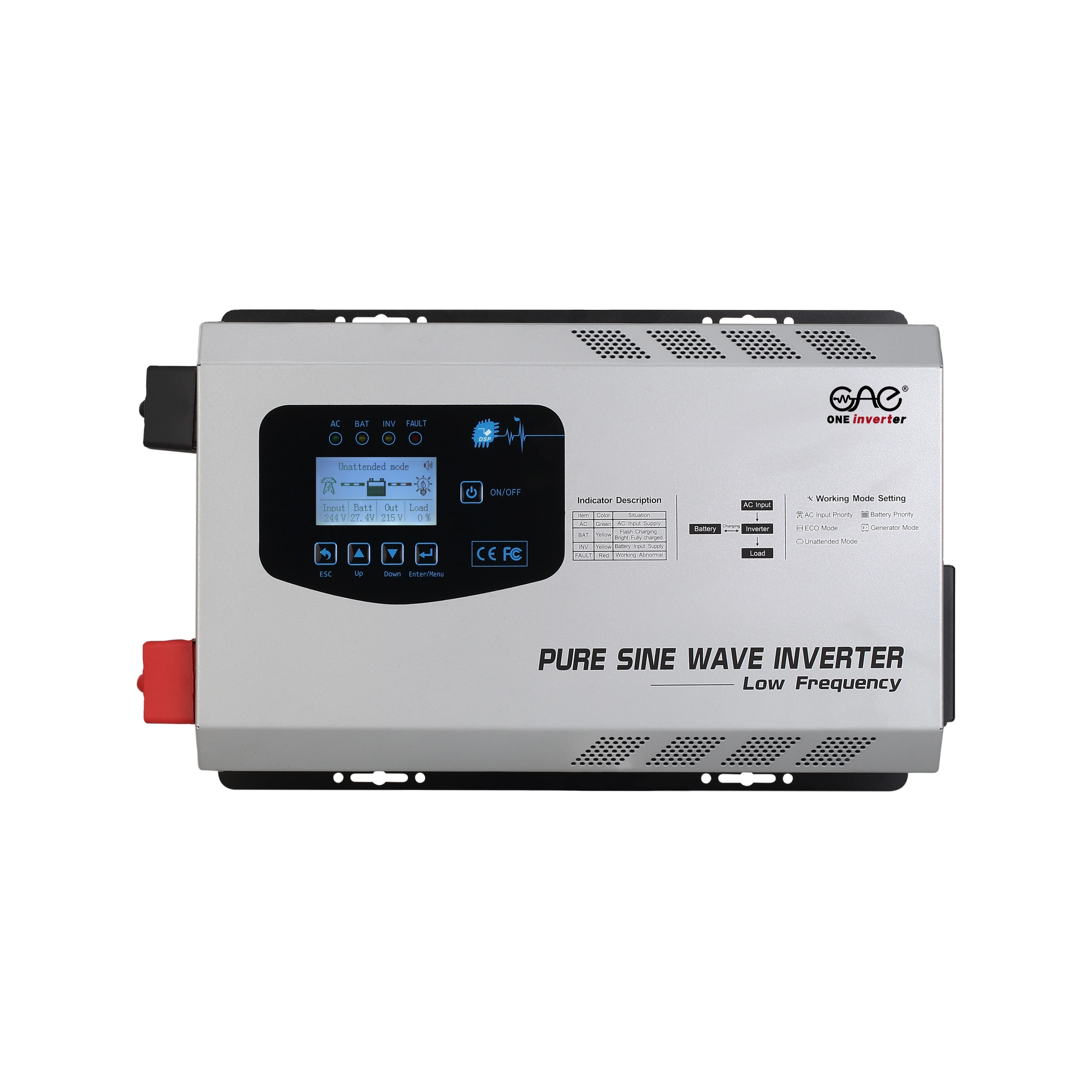 

3000watt Pure Sine Wave Inverter 12V DC to 220V AC 60HZ battery charger Car Power Inverter