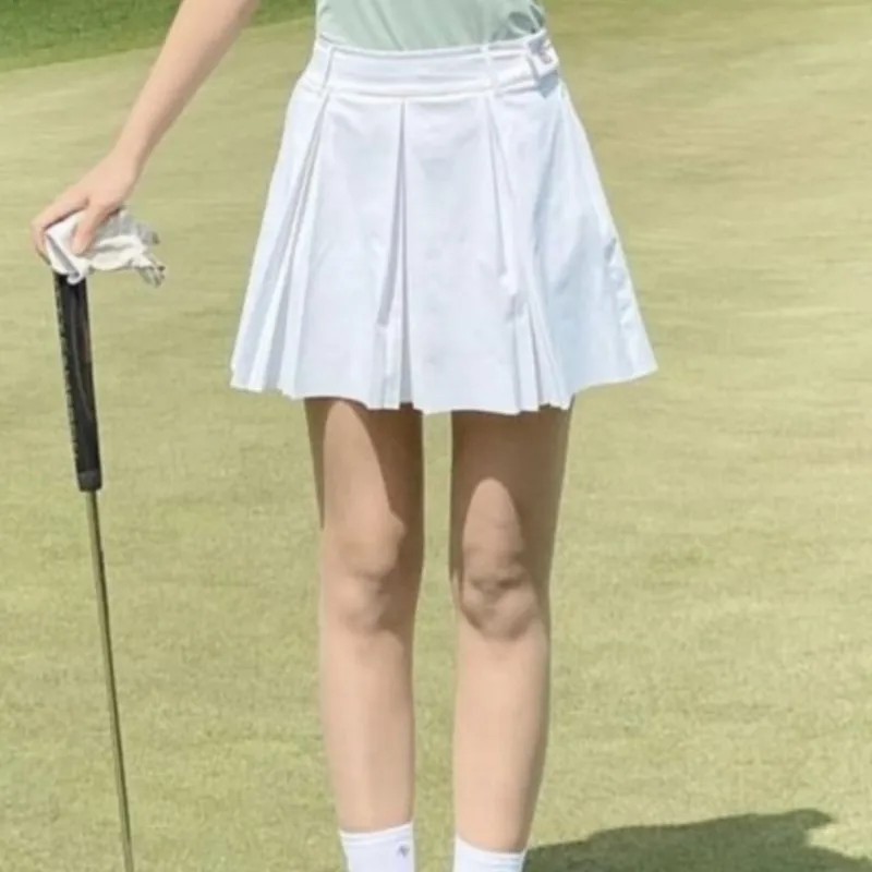 

Golf wear short skirt sports half skirt autumn pearl button large pleated skirt