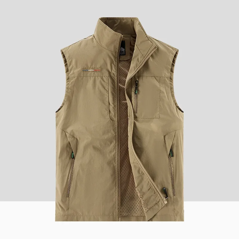 Весенне-осенний новый мужской уличный повседневный жилет для фотографии рыбалки