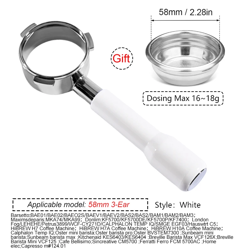 

Корзина для портафильтра 58 мм для Hibrew H10A/H7A/H7 Barsetto LEHE Petrus3899