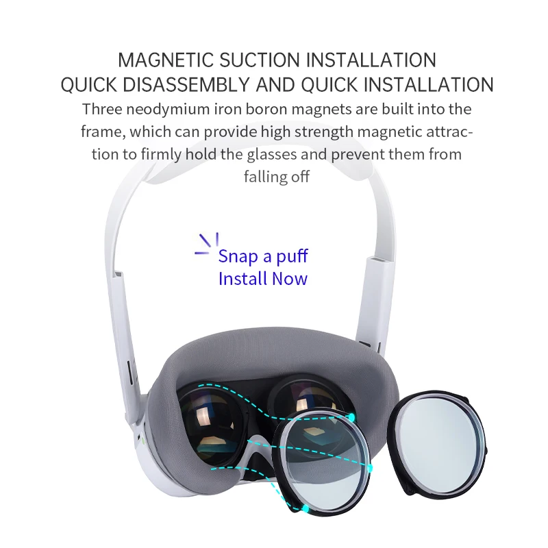 

for Pico4 AccessoriesCustomized Myopia Lens Hyperopia lens Magnetic anti-blue light for Pico 4 Lens VR Prescription Lense