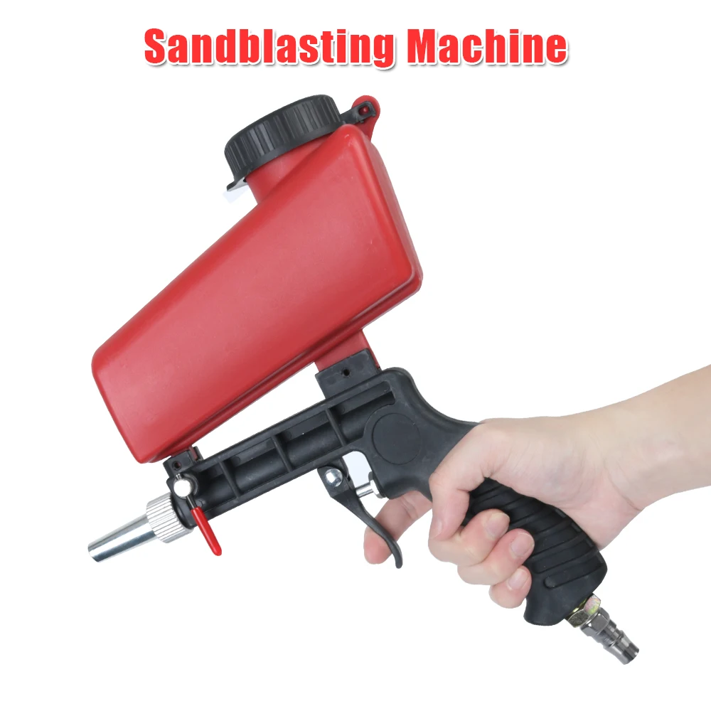 

Portable Gravity Sand Blaster 90psi Sandblasting Gun Handheld Pneumatic Blasting Gun Set Small Sand Blasting Machine Adjustable