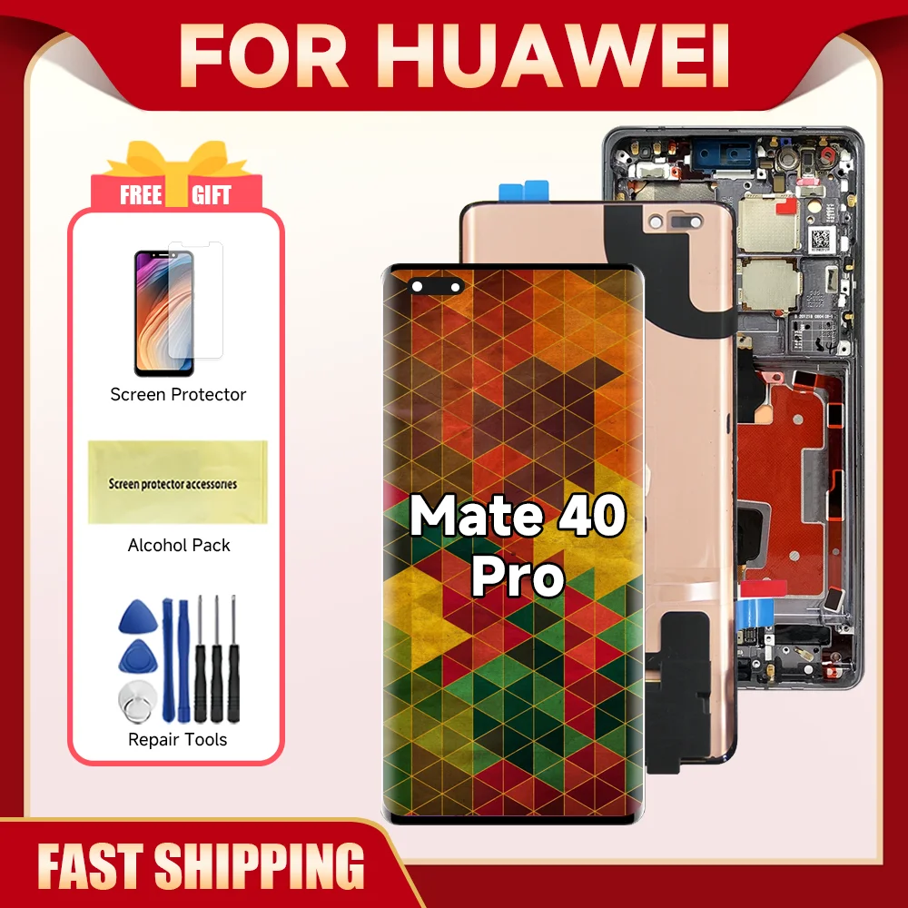 Для HUAWEI Mate 40 Pro 6 76 ''для Mate40Pro NOH-NX9 AN00 AN01 ЖК-дисплей сенсорный экран дигитайзер в