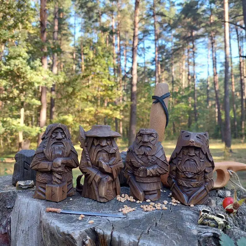 

Новый Odin Thor Tyr Ulfhednar скандинавские языческие статуи орнаменты из смолы уличные украшения для дома и сада