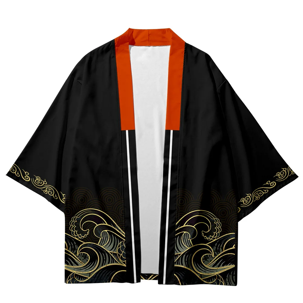 Кимоно и шорты для мальчиков девочек модный хаори юката комплект из двух